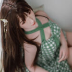 155cm-R-ver-Clitoria-A-cup-Green-dress-and-gauze-16